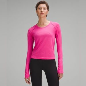 Lululemon Swiftly Tech Long-Sleeve Shirt 2.0 *Race Length in Sonic Pink Size 2